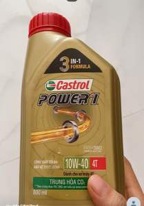 Dầu Nhớt Tổng Hợp Xe Số Castrol Power-1 10w40 800ml (0.8L) ( Mẫu Mới)