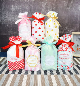 Drawstring Bag Drawstring Ins Gift Bag Cute Drawstring Bag Candy Bag Biscuits Bag Small Cookie Snowflake Crisp Packaging Bag