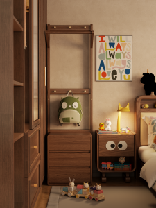 DONGMU | Multifunctional Kids Storage Cabinet Clothes Rack Bedside Shelf