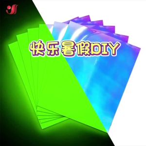 10Pc Toàn Phương Dính Vinyl Phát Sáng Trong Bóng Tối Dạ Quang Phim Xanh Dương Đến Xanh Lá Hiệu Ứng Cho DIY Quà Tặng Sinh Nhật Lễ Hội Thủ Công Trang Trí Tiệc