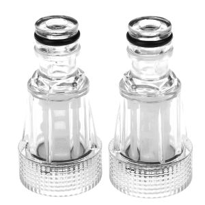 EELHOE | [C] 2pcs High Quality Transparent Plastic Female 25mm Thread Quick Connector with Filter Faucet Adapter Faucet Joint