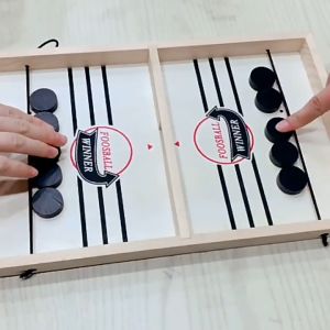 Bộ Cờ Búng Bàn Đấu Ice Hockey Bằng Gỗ Cao Cấp - Foosball Winner Sling Puck - Đồ chơi giải trí gia đình