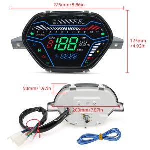 【จัดส่งในพื้นที่】100% ปลั๊ก N Play มิเตอร์ดิจิตัลเครื่องวัดระยะทางอัลฟามิเตอร์ดิจิตัลเครื่องวัดความเร็วรอบต่อนาทีสำหรับ EX5 Class1 CX DX Honda Wave100 CD110 Alpha Ori Tokyoda DY110-2