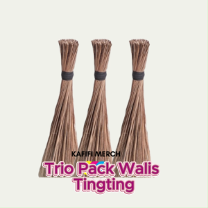 KAFIFI Walis Tingting – Set of 3 – 81cm Coconut Stick Broom with Black Tali for Outdoor Sweeping