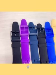 16mm 17mm 19mm 20mm Soft Silicone Bracelet Colorful Watchband for Swatch Watch Strap Replacement Watches Accessories with Tool