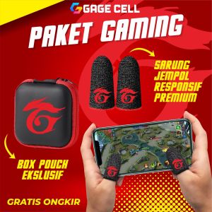 GARENA BONUS BOX POUCH - MURAH 2PCS SARUNG JEMPOL JARI GAMERS GAME GAMING RRQ FF PUBG ANTI KERINGAT BASAH SUPER SENSITIF PREMIUM