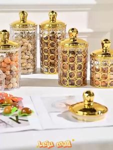 Toples Makanan Serbaguna Toples Aesthetic Toples Snack Emas for Ramadan