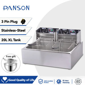PANSON 6L + 6L electric fryer electric deep fryer fryer with Strainer Stainless Steel fried foods COD