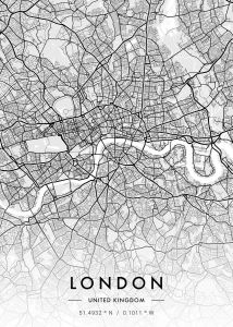 BILIBILI | City Map Artwork Poster Paris New York Canvas Painting HD Printed Black and White Map Wall Art Picture Living Room Home Decor