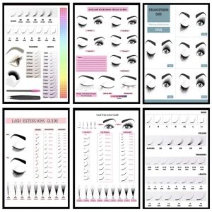 Canvas Painting HD Print Wall Poster Eyelash Extension Guide Series Eyelash Technician Form Make-up Room Beauty Salon Decoration