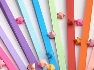 540PCS Star Paper Strips Lucky Star Paper Handcraft Origami Paper 星星纸 kertas untuk buat bintang-COZII