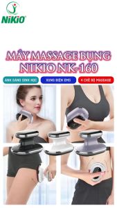 Máy massage giảm mỡ bụng máy massage bụng cầm tay Nikio NK-160 - Công nghệ điện di sóng RF EMS giúp Săn chắc Body hiệu quả| OKbuy
