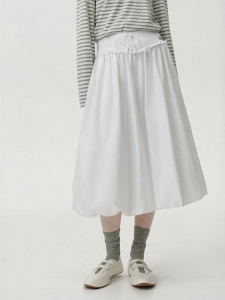 TEENIE WEENIE | Linen Blend A-Line High Waisted Skirt