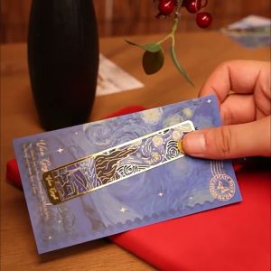 1pc Retro Floral Painting Metal Bookmark Hollow Bronzing Bookmark with Tassel Stationery Book Lovers Friends Teachers Students