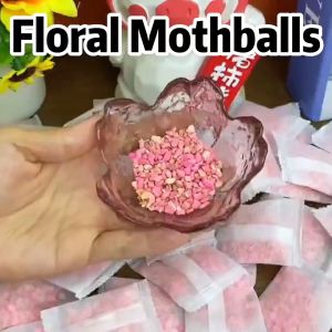 48PCS/Pack Rose Fragrance Camphor Balls Closet Deodorizer Bag Moisture-Proof Long-Lasting Fragrance