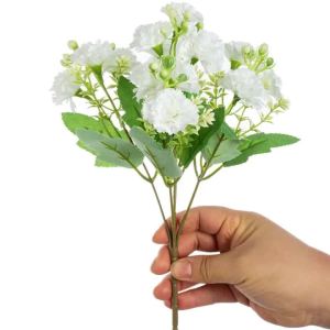 Artificial Flower Silk Carnation Outdoor Festival Wedding Wreath Bridal Bouquet Home Room Vase Table DIY Gifts Clipping Decora