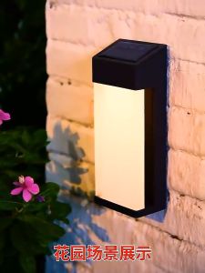 กลางแจ้ง โคม ไฟผนังพลัง งานแสงอาทิตย์ กันน้ำสวน รั้ว รั้ว ไฟติด ผนังคอกตก