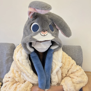 XUANDOYAN | Cute Autumn Winter Jumpsuit Hat With Moving Ears Rabbit