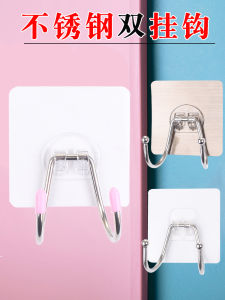Móc Treo Tường Dính Chịu Lực Mạnh Hai Móc Móc Treo Quần Áo Nhà Bếp Không Để Lại Dấu Vết Không Cần Đục Lỗ Móc Treo Sau Cửa