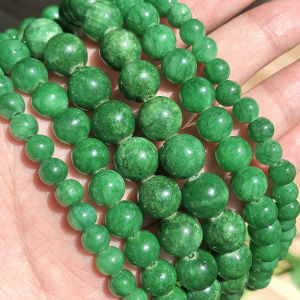 4 6 8mm Natural Stone Dark Green Emerald Jade Beads Round Loose Spacer Beads for Jewelry Making Diy Bracelet Earrings 15inch