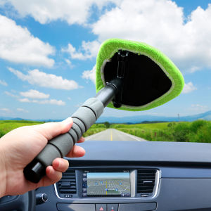 Window Scraping Mist Eliminator Car Window Cleaner Car Windshield Cleaning Brush Telescopic Window Glass Cleaner Microfiber