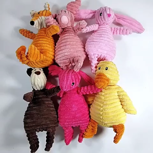 SKISOPGO Pet Squeaky Plush Toys Cute Animal Shape Bite-Resistant Molar Interactive Pet Supplies Mainan Kucing