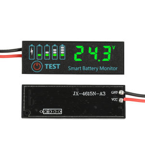 7-55V Battery Capacity Indicator LED Display Voltage Meter for Li-ion LiFePO4 Lead Acid Battery with Customizable Alarm Settings