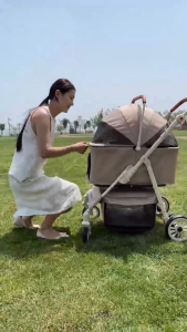 【Ready Stock】Pet Stroller Foldable Dog Cat Carrier 4 Wheels Lightweight Detachable Trolley Increase Space Suitable For Families With Multiple
