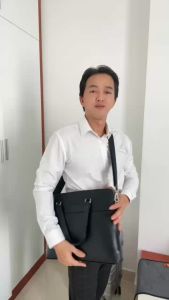 Túi da cặp xách tay nam cao cấp doanh nhân công sở đựng laptop 15 inch chống thấm nước [XÃ HÀNG]