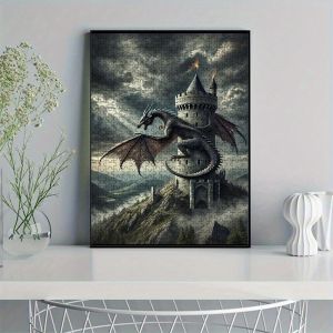Kayou | 500 Pieces Jigsaw Puzzle Dragon Castle Jigsaw Puzzle Educational Toy for Kids Children s Games Christmas Gift