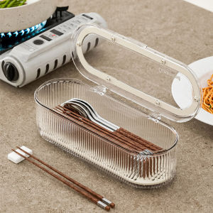 Homenhome Household Spoon Fork Tableware Kitchen Dust and Insect Proof Drain Storage Box Storage Shelf