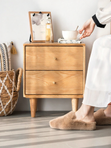 YUANSHI YUANSU | Solid Wood Modern Oak Bedside Cabinet
