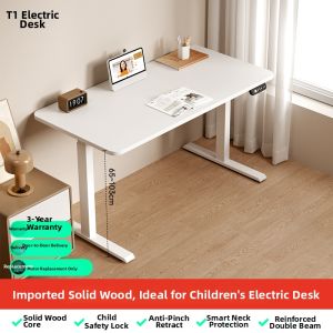 MEIHAOTONGNIAN | Electric Height Adjustable Learning Desk Solid Wood