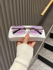 Ultra Light Trimmed Frameless Sun Glasses Womens Small Face UV Protection Summer Outing Fancy Sunglasses Plain Stylish