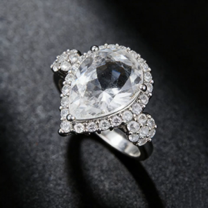 Versatile and elegant minimalist crystal ring