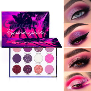 12 Color Shiny Matte Eye Shadow Lasting Waterproof Brightening Sweat Resistant Eyeshadow Palette