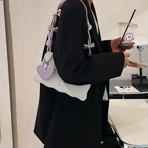 Premium Feeling Wave Pattern Armpit Bag Womens Simple Small Square Bag  Handbags