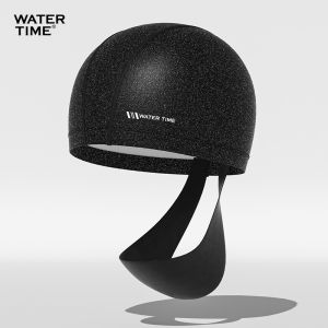 WaterTime Womens Silicone Swimming Cap Non-Choking Ear Protection Large Head Size Comfortable Swim Cap for Swimming