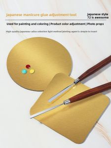 High Quality Nail Art Stirring Stick Phototherapy Gel Mixing Tool Metal Color Palette Easy to Clean Beauty Makeup Tools