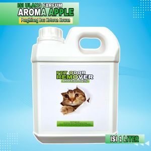 Spray Farfrum AROMA APPLE | PENGHILANG BAU KOTORAN HEWAN | KUCING | DOGGY | SUGAR GLIDER | KELINCI | BAU PESING | BAU PUP | BAU KANDANG | PET ODOR REMOVER | ISI ULANG 1 LITER | 1 LITER GRATIS 250ML | 1 LITER GRATIS 500ML | Ramah Lingkungan