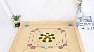💗🙋♀️💗木制新款克朗棋桌面手弹棋carrom board双人益智桌游亲子互动玩具