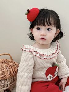 น่ารัก 3d Apple Wool Felt สร้อยคอเด็กอุปกรณ์เสริมผม < Ne3> S Headwear น่ารัก ขนาดเล็ก < Ne3> อุปกรณ์เสริม Hairpin จี้