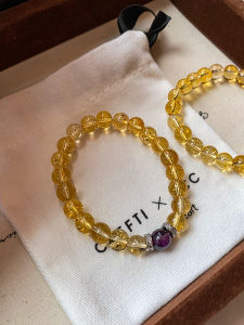 CAFFTI | Wealth Attracting Yellow and Purple Crystal Bracelet