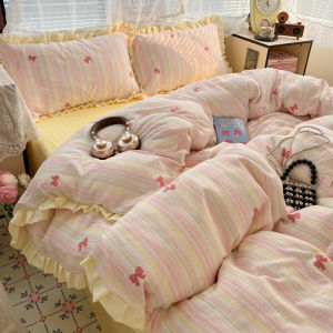 Maternal and Child Grade Lace Pure Cotton Double Gauze Four-piece Set