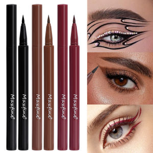 Silky Liquid Eyeliner Smooth Lasting Smudge-proof Quick Dry Black Brown Red Matte Eye Liner Pen Cosmetics