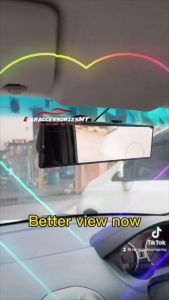 Car rear view flat mirror Universal fit 270mm Broadway Clip on back mirror NAPOLEX cermin belakang kereta blind spot
