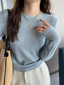 White round Neck Fleece Lined Base Shirt Womens Inner Wear Shoulder Length Long Sleeve T Shirt Slim Fit Stylish Top