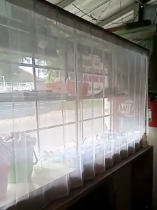 Gorden Etalase Warung Makan Tirai Etalase Rumah Makan Padang Hordeng Model Cantolan Plisket