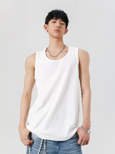 WUKONGYOUHUO | Texture Rib Summer Simple Solid Color Sports Vest
