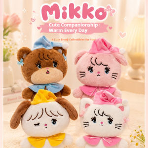 Bandai | 25cm Kawaii Mikko Magic Hat Series Plush Doll Toys Anime Figures Mikko Mousse Latte Cammy Souffle Stuffed Pillow Birthday Gifts